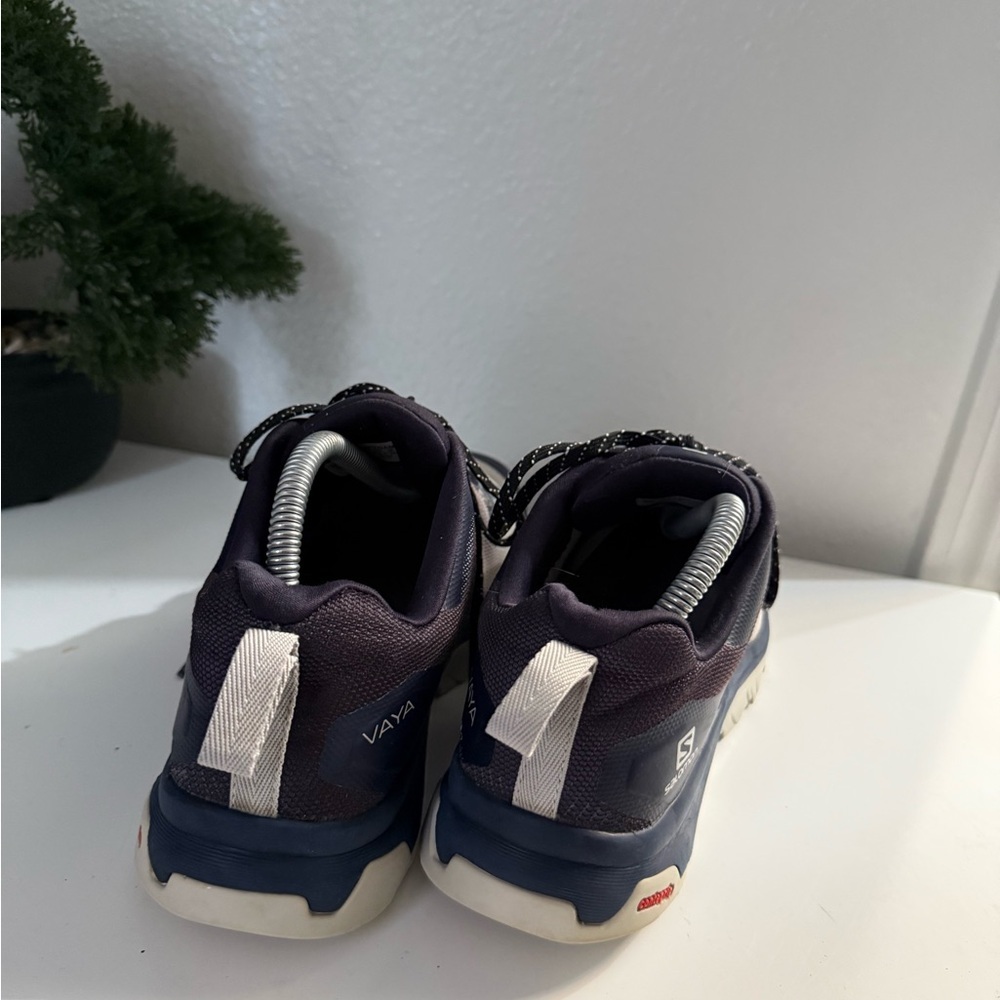 Salomon Navy and Cream Athletic Shoes - Picture 4 of 7